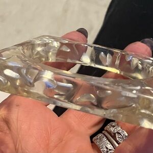 Sobral designer lucite vintage square bangle bracelet
